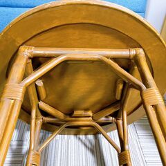 M607 ラタン 丸テーブル センターテーブル ナチュラルの画像