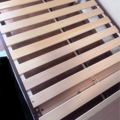 天然木 すのこ ベッドフレーム シングルの画像