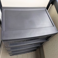4段　収納ボックス　黒の画像