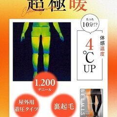 【Belmise】[ヒートプラス] 着圧 裏起毛タイツ ダイエット 着圧レギンスの画像