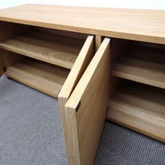 新札幌 / 無印良品 スタッキングキャビネット オーク材 ローボード AVボード テレビ台 テレビボード / No.3698の画像