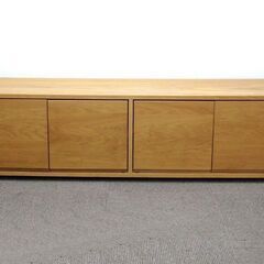 新札幌 / 無印良品 スタッキングキャビネット オーク材 ローボード AVボード テレビ台 テレビボード / No.3698の画像