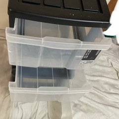 収納ケース  ３段引出し クローゼットチェスト 34✖️41✖️h64cm 黒の画像