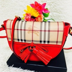 レア✨BURBERRY✨バーバリー✨ショルダーバッグ✨シャドーホース✨リボン✨の画像
