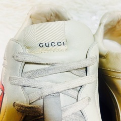 ヴィンテージ加工✨GUCCI✨グッチ✨スニーカー✨ライトン✨リップ✨レザー✨の画像