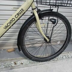 E656★限定特価★ 中古自転車 【　26インチ　ベージュ　軽快車　LEDオートライト 　VACHTO　CRUZE】 の画像