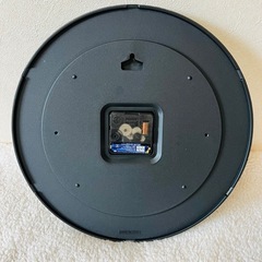 壁掛け時計 大文字盤 静音 連続秒針 ガラスカバー付き 30cm 黒の画像