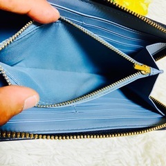 デニム✨COACH✨コーチ✨長財布✨ラウンドファスナー✨シグネチャー✨インディゴの画像