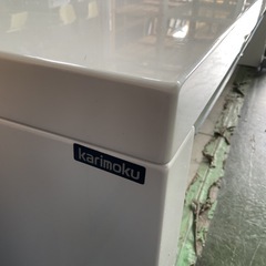 カリモク　センターテーブル　白　ガラス付きです★の画像