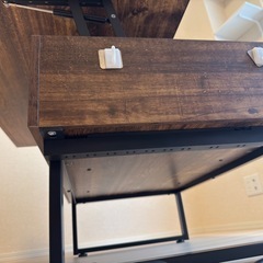 収納、コンセント付昇降式ローテーブルアンティーク木目、収納たっぷり
の画像