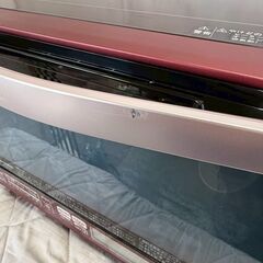 【SHARP】 シャープ 電子レンジ RE-SS10C-R 2015年製 動作確認済み スチームカップ付き レッド 調理家電 A0794の画像