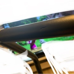 手すり付き トランポリン 静音タイプ 室内用 エクササイズ／フィットネス／ダイエット器具 の画像