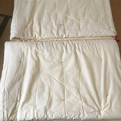 昭和レトロ綿かけ布団2枚の画像