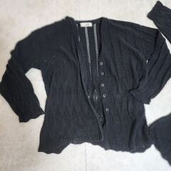 レナウン■ffots■アンサンブル　トップス　L　ブラックの画像