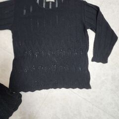 レナウン■ffots■アンサンブル　トップス　L　ブラックの画像