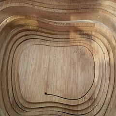 りんご型 木製フルーツバスケット　大の画像