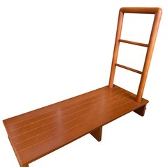 木製 手すり 手すり付き踏み台 100cm 玄関踏み台の画像