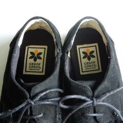CEDAR CREST（セダークレスト）黒いレースアップモカシンの画像