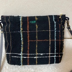 SAORI レディース ショルダーバッグ チェック 秋冬の画像