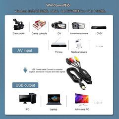 ★ビデオキャプチャー★ビデオ/VHS・8mm・DVD・パソコン取込み★新個品/テスト使用★の画像