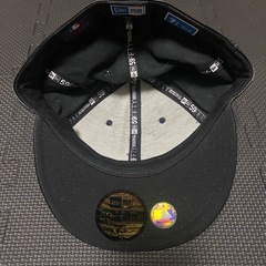 【Y00048】NEW ERA（ニューエラ）ベースボールキャップ　オールレザー　59FIFTY　LAロゴ　7 1/2(60cm)の画像