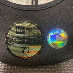 【Y00048】NEW ERA（ニューエラ）ベースボールキャップ　オールレザー　59FIFTY　LAロゴ　7 1/2(60cm)の画像