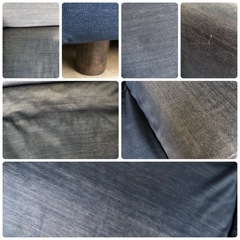 無印良品 MUJI 2人掛けソファ 2.5人掛けソファ ソファ フェザー デニム生地  の画像