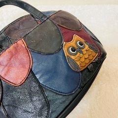 レディース 小さめバッグ 手提げ ふくろう かばんの画像