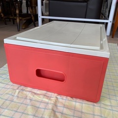 美原店 レトロ 衣装ケース 赤 押し入れ収納　衣類収納