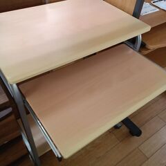 ★リユースのサカイつくば店★TK7180  PCデスク ナチュラル H132×D48×W60 クリーニング済みの画像