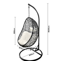 【お譲り先決定】ハンキングチェア　ホワイトの画像