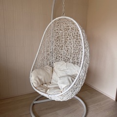 【お譲り先決定】ハンキングチェア　ホワイトの画像