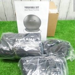 新品　ヨガ　ボール　セット　YOGA BALL SET GEOD065AH　直径75cm　150kgまで対応　ダイエット　ストレッチ 赤ちゃん 寝かしつけの画像