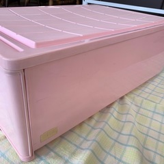 美原店 レトロ 衣装ケース ピンク 押し入れ　衣類収納の画像