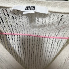 UNIQLO ユニクロ 白 ニットカーディガン Lサイズ 🤍 通気性◎ 春夏にぴったり
の画像
