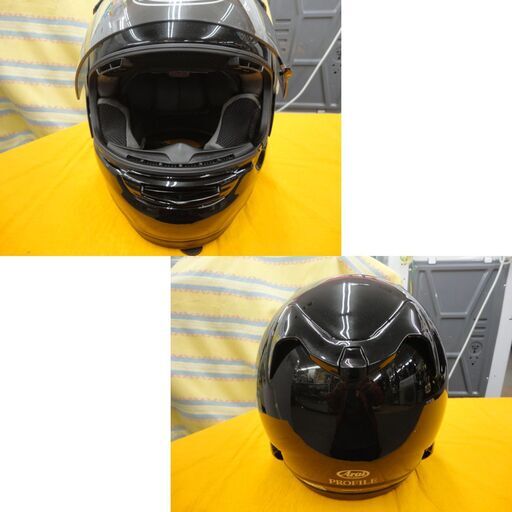 57～58㎝ フルフェイスヘルメット Arai PROFILE ブラック バイク用ヘルメット アライ ツーリング 二輪 西岡店