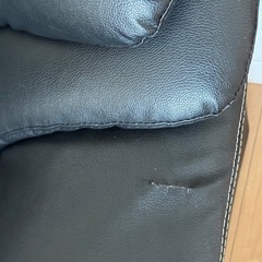 2人がけソファーブラックの画像