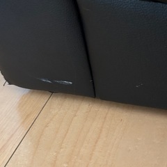2人がけソファーブラックの画像