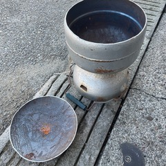 1人キャンプ　焼肉コンロの画像