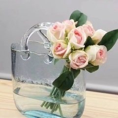 ガラスバッグ型水槽ガラスバッグ　置物　最後までおよみくださいの画像