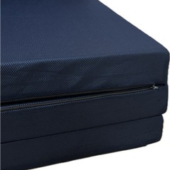 【開封済み未使用】折りたたみマットレス　ツインサイズ　ネイビーの画像