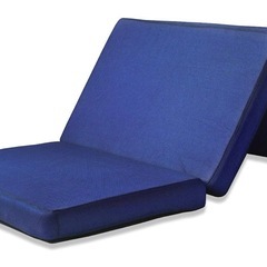 【開封済み未使用】折りたたみマットレス　ツインサイズ　ネイビーの画像