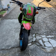 カワサキ　 KSR50 エンジン80cc？　　書類　鍵あり　 エンジン始動参考動画あり　原付　通勤　通学　格安 2ストの画像
