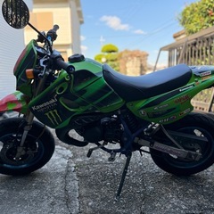 カワサキ　 KSR50 エンジン80cc？　　書類　鍵あり　 エンジン始動参考動画あり　原付　通勤　通学　格安 2ストの画像