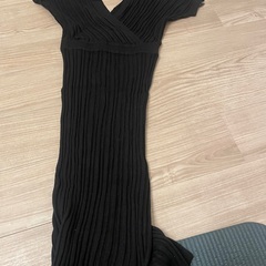 ロングワンピース ニット ドレスの画像