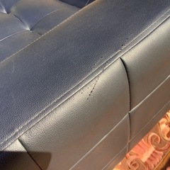 【リサイクルサービス八光】幅192㎝　合皮ソファベッド　ブラックの画像