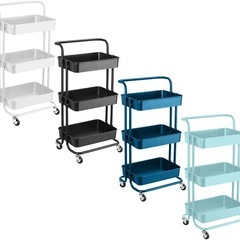 キッチンワゴン 3段大容量キッチンワゴン キャスター付き 60kg耐荷重天板付きの画像