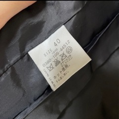 ダウンコート　ＭよりのＬ　ロング丈　ダークグレーの画像