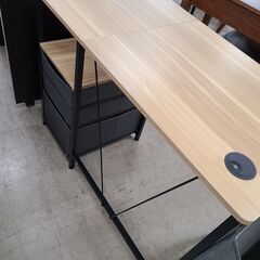 J1752【リユースのサカイ柏店】引き出し付きデスク　パソコンデスク　ナチュラル　クリーニング済　の画像