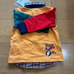 ミキハウス　新品　襟付きトップス　80cmの画像